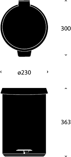FROST Pedaleimer 3002, 15 Liter