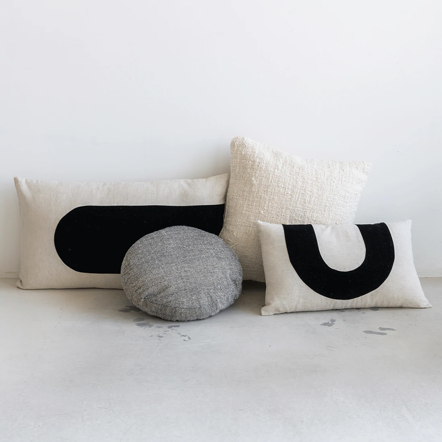 UNC Kissen Modern Art in Weiss und Schwarz