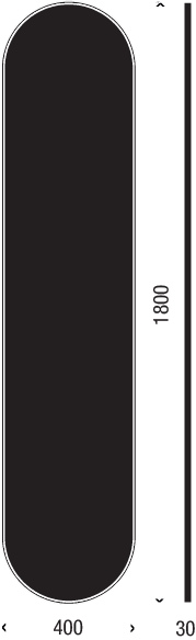 Frost Spiegel 4144 schwarz matt
