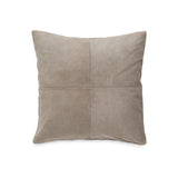 LUIZ Lederkissen SUEDE Taupe, 40 x 40 cm