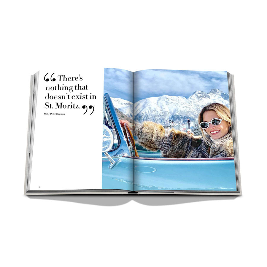 Assouline St Moritz Chic Coffee Table Buch mit Einband aus Seide
