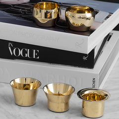 Skultuna Teelichter Messing 5er Set in Gold