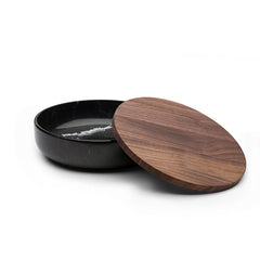 when objects work Pottery von Vincent van Duysen Schale aus schwarzem Marmor mit Holzdeckel